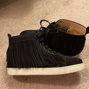 Louboutin fringe sneakers